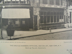 Carlyle Chambers on 5th Avenue and 38th Street, New York, NY, 1901, Herts and Tallant