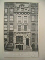 House of C. J. Coulter on West 48th Street, New York, NY, 1901, C. I. Berg