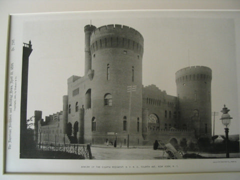 Armory of the Eighth Regiment of the New York National Guard on Fourth Ave., New York, NY, 1891