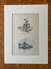 Cape Cod Sketches by Eldon Deane, MA, 1887, Original Hand Colored -