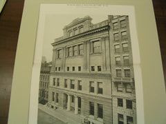 Bar Association Building Facade on 44th Street, New York, NY, 1898, C. L. W. Eidlitz