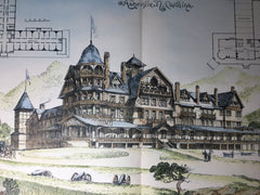 Battery Park Hotel, Asheville, NC. Hazlehurst & Huckel, 1886, Original Plan