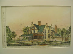 Astonfield, the Residence of Samuel Rhodes, New York, NY, 1882, Alfred E. Barlow