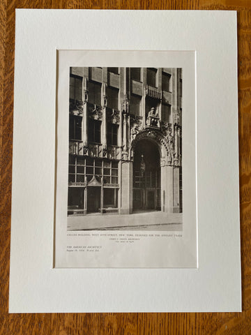 Cellini Building Entrance designed for the Jewelry Trade at No. 48 West 48th Street , New York, NY, 1926, James C. Green