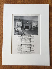 Interior, John McElroy House, South Orange, NJ, 1916, Litho. Davis/McGrath